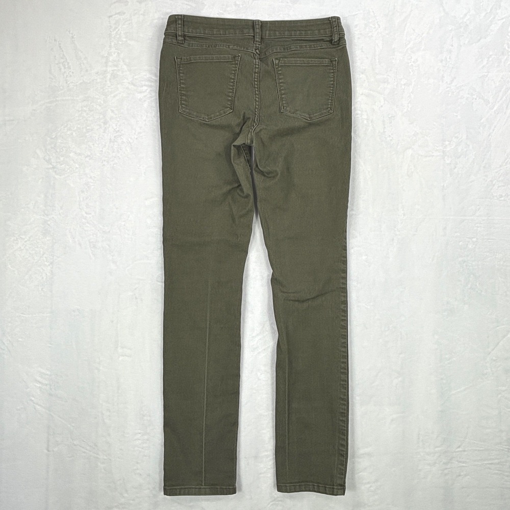 Prana Jeans Womens 4/27 Olive Green Slim Straight Leg Stretch Denim Pants - Picture 9 of 11